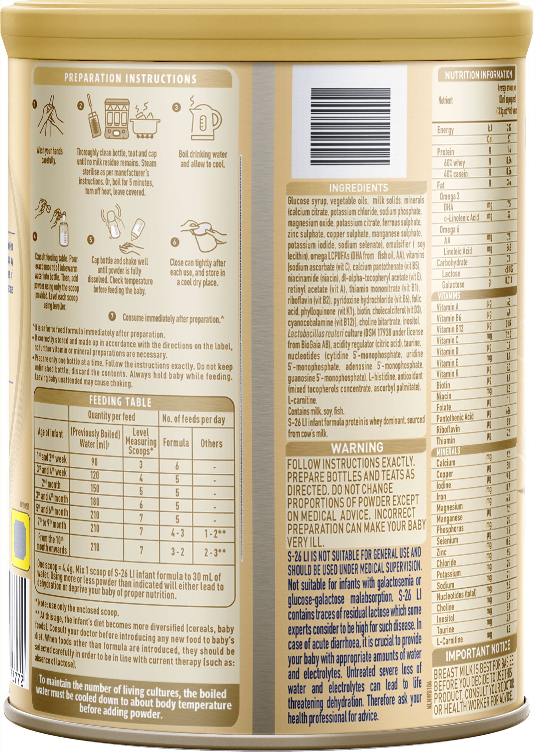 S-26 LI Lactose Intolerance