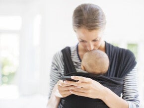 Mum with baby in carrier