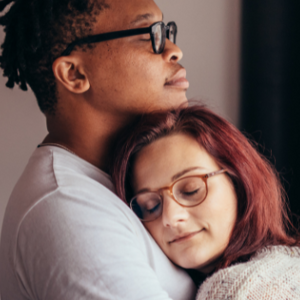 Couple hugging