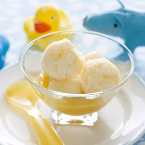 Frozen Mango Yoghurt with Mango Sauce