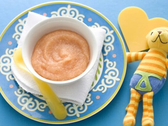 Strawberry and Apple Puree with Polenta
