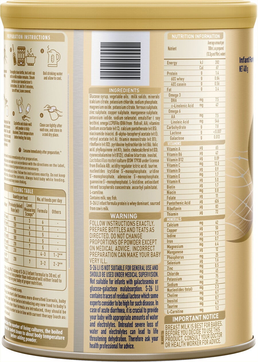 S-26 LI Lactose Intolerance