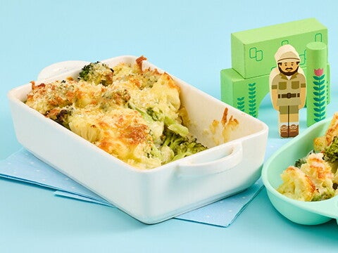 Broccoli and Cauliflower Cheese Bake Recipe